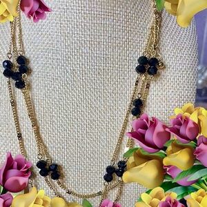 NWOT Pannee by Panacea Gold Tone Layered Beaded Necklace